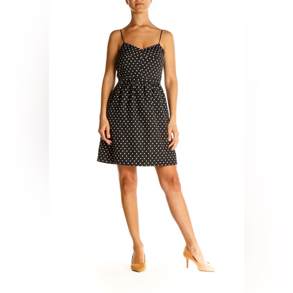 J. Crew Black and White Polka Dot Dress Size 00
